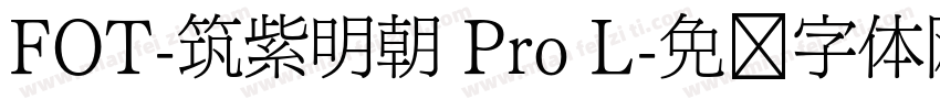 FOT-筑紫明朝 Pro L字体转换